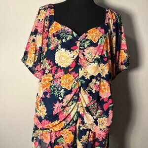 Floral Ruffled Mini Dress - Vibrant and Flirty